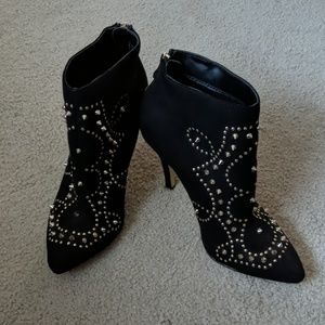 Studded Heeled Booties
